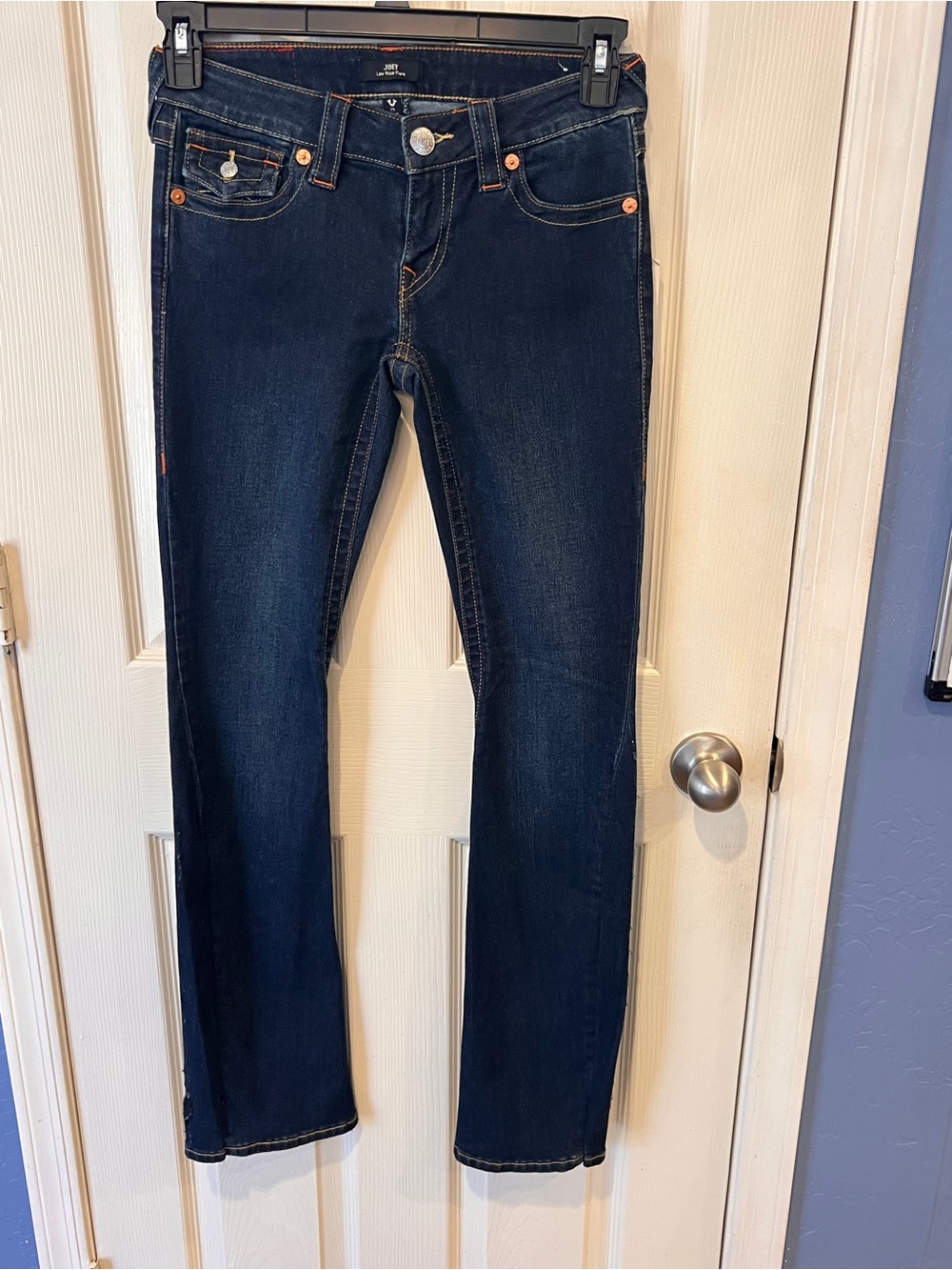 True religion joey low rise flare jeans muddy waters nwt